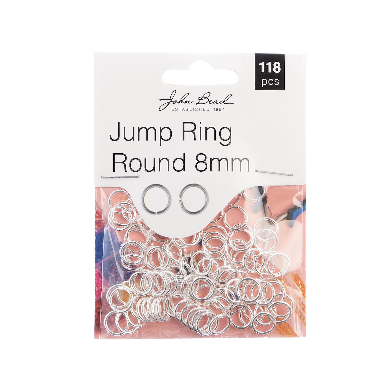 John Bead Must Have Findings 8mm Round Jump Ring, 118ct.